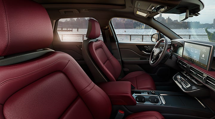 The available Perfect Position front seats in the 2024 Lincoln Corsair® SUV are shown. | Klaben Lincoln of Warren in Warren OH