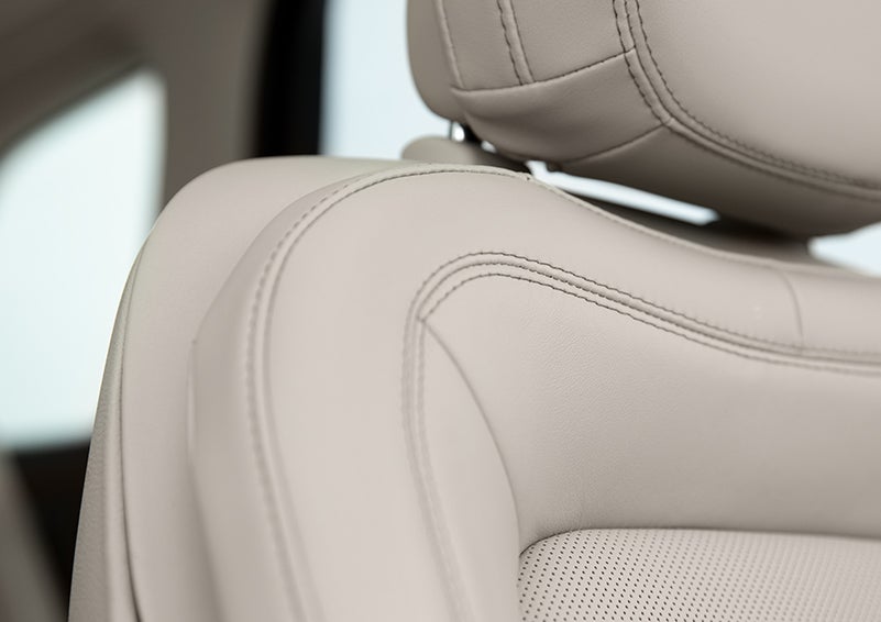 Fine craftsmanship is shown through a detailed image of front-seat stitching. | Klaben Lincoln of Warren in Warren OH