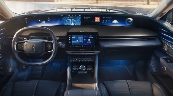 A large panoramic display is shown on the dashboard of a 2026 Lincoln Nautilus® SUV | Klaben Lincoln of Warren in Warren OH