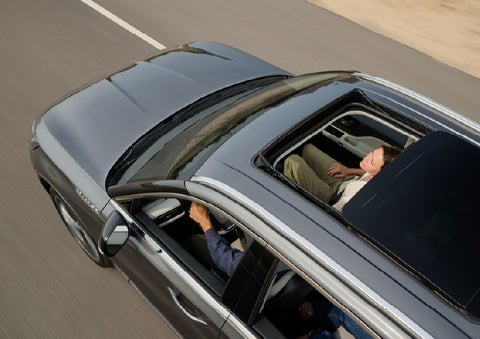 The available panoramic Vista Roof® of a 2027 Lincoln Aviator® SUV is open. | Klaben Lincoln of Warren in Warren OH